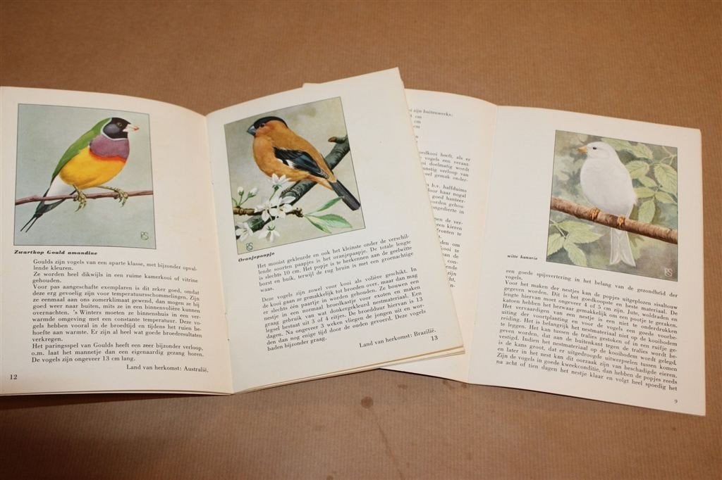 Tropische Zaadetende Vogels & Kanaries — 2 Boekjes, ca. 1950, Ophalen of Verzenden, Gelezen, Vogels