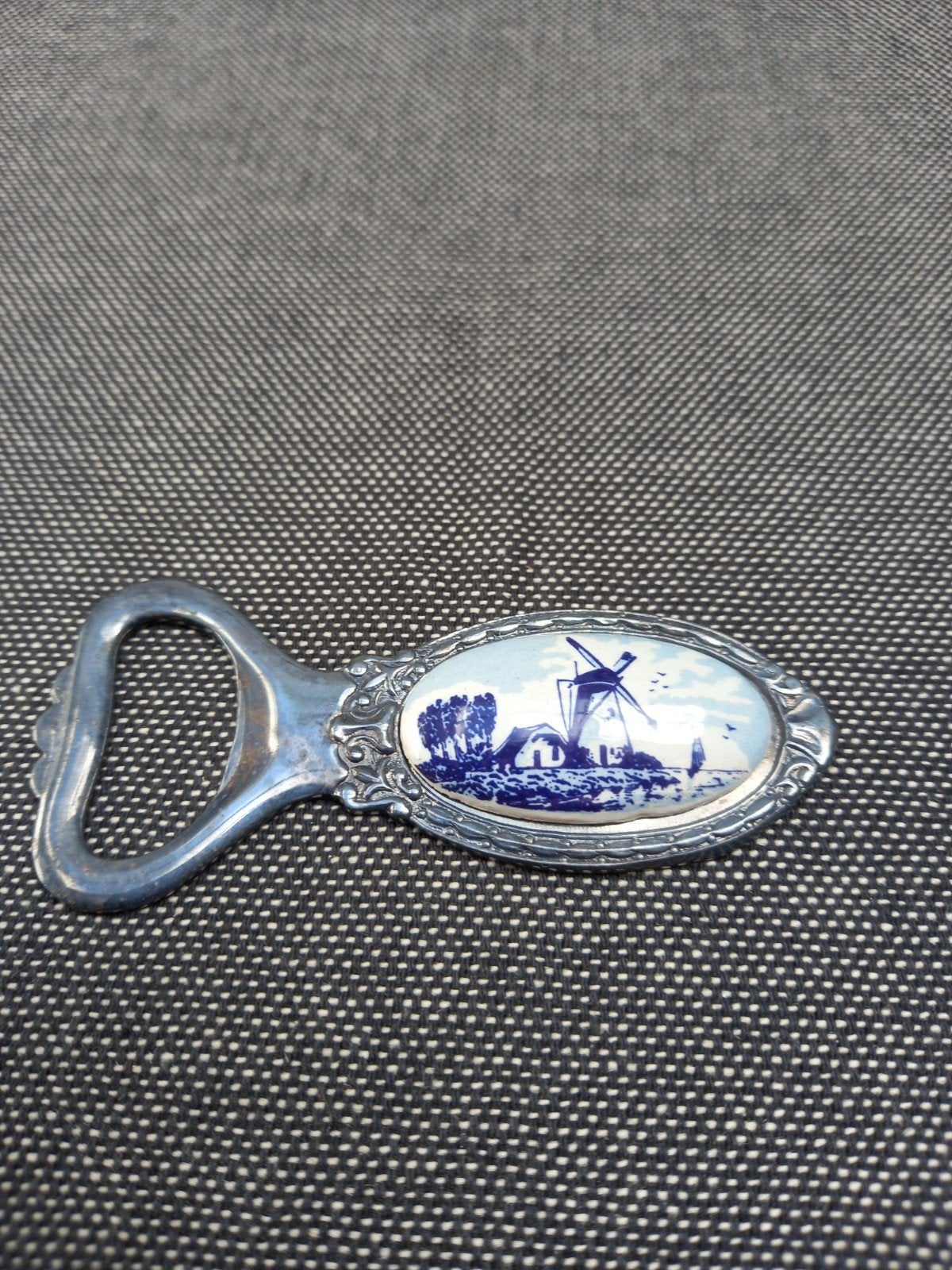 Vintage oude verzilverde flesopener., Ophalen of Verzenden, Gebruikt