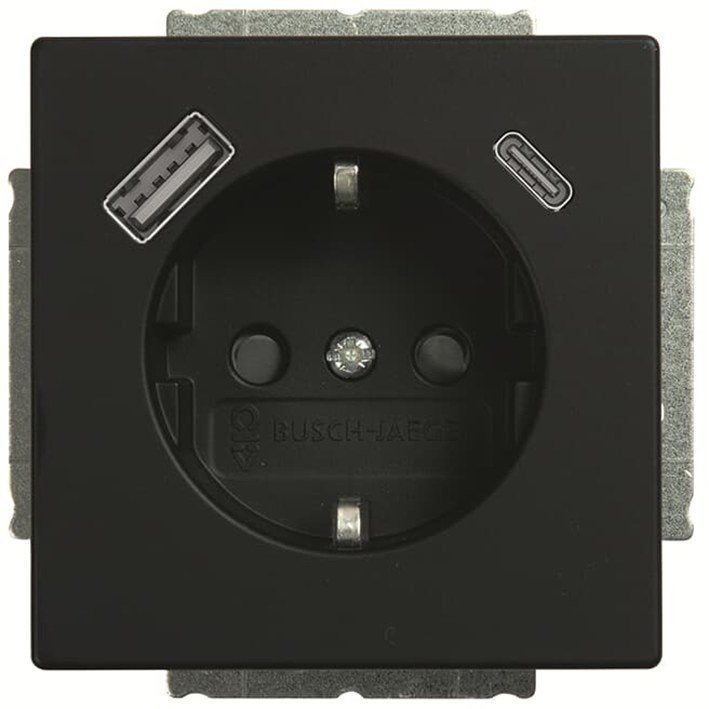 WCD RA 1-voudig + USB-A & C mat zwart, Verzenden, Nieuw