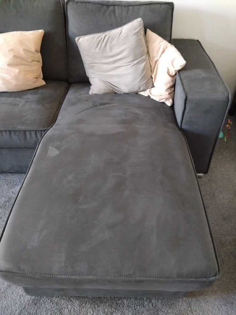 Grijze 3zits bank met slaapoptie, Ophalen, Minder dan 75 cm, Hoekbank, Driepersoons