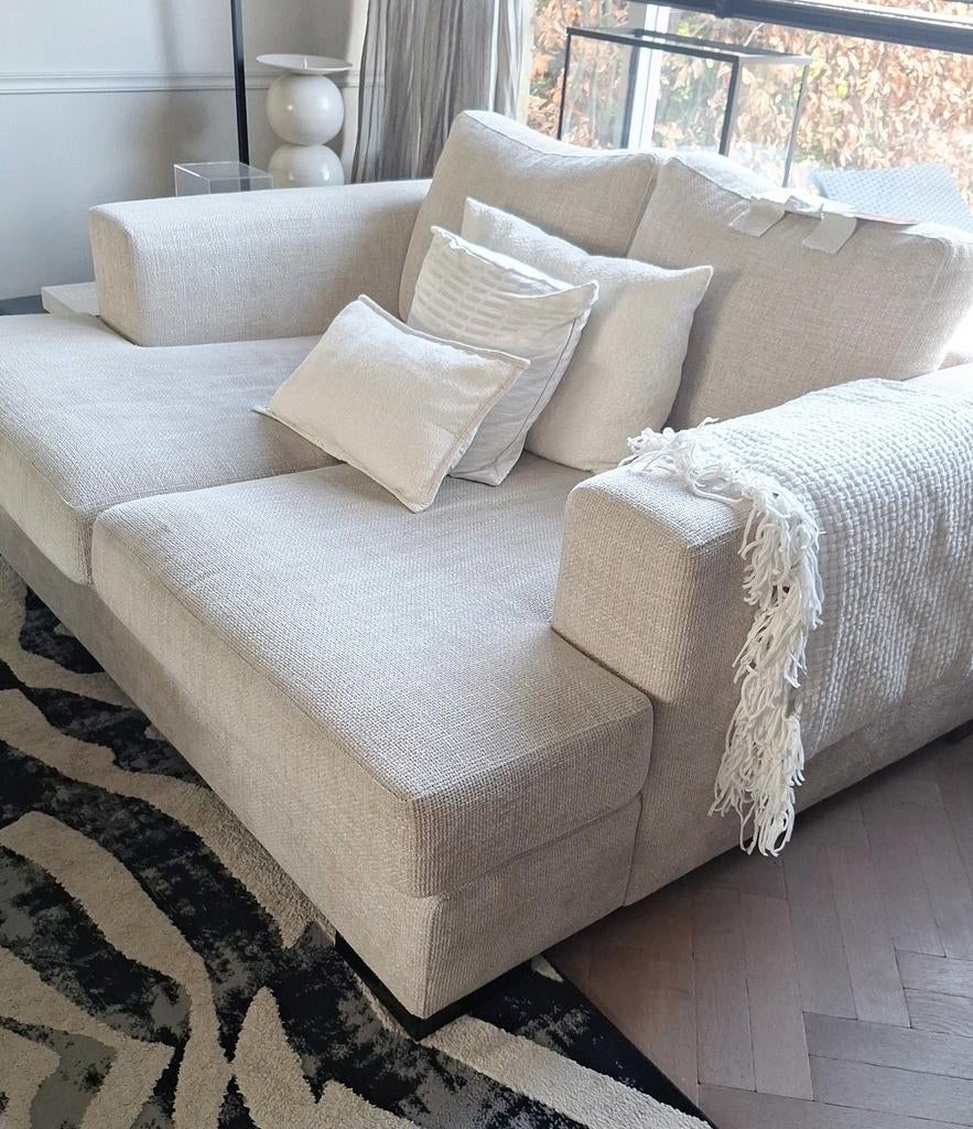 Creme licht beige loungebank 140 cm diep! Japandi stijl, Huis en Inrichting, Banken | Sofa's en Chaises Longues, Tweepersoons