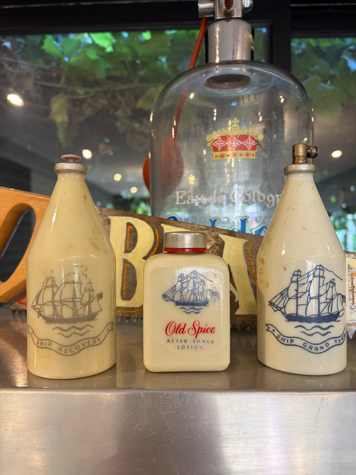 Vintage Old Spice flessen - set van 3, Ophalen of Verzenden