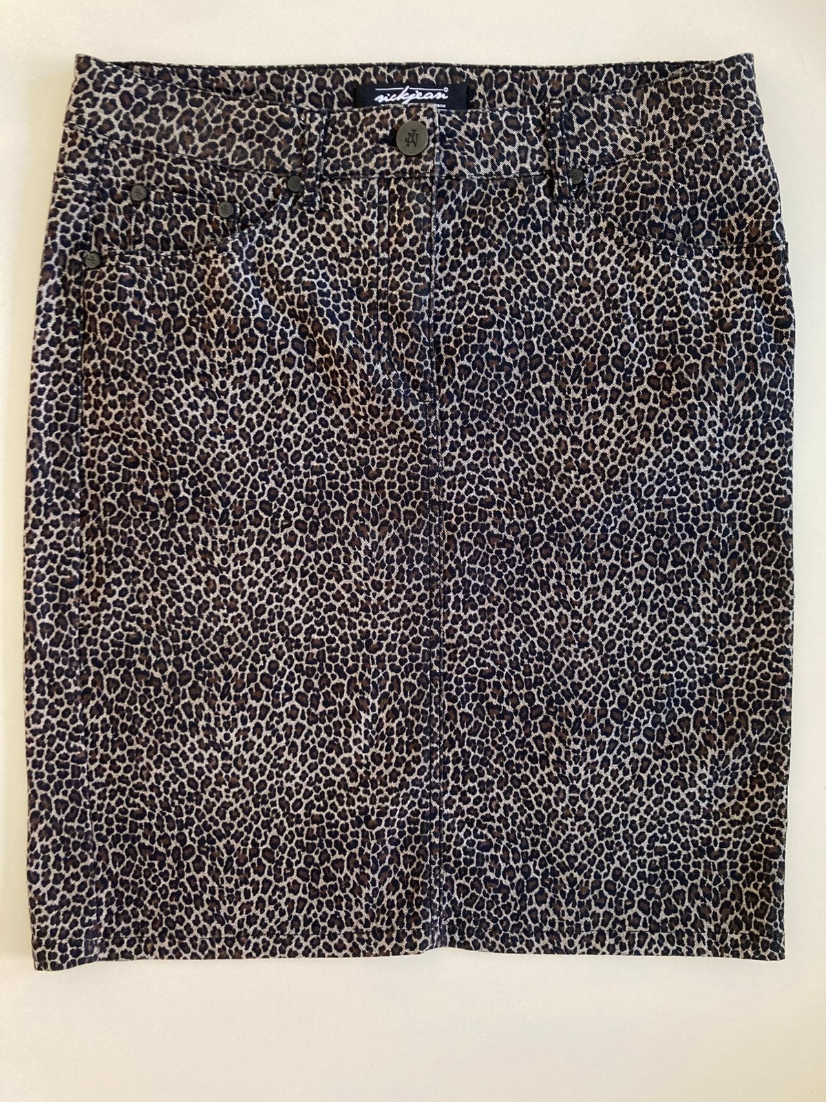 Mooie rok Nickjean met panterprint (maat 38), Kleding | Dames, Maat 38/40 (M), Bruin, Ophalen of Verzenden, Zo goed als nieuw