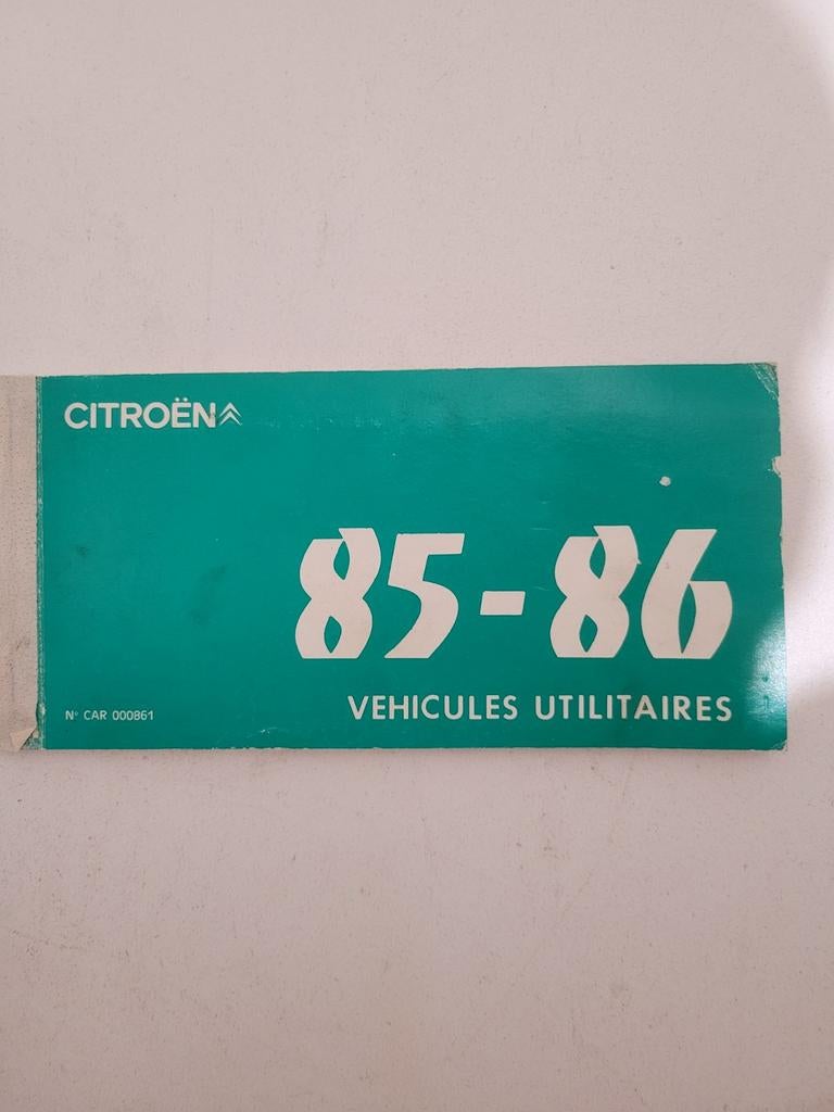 Citroën 85-86 Vehicules Utilitaires Werkplaatshandboek, Ophalen