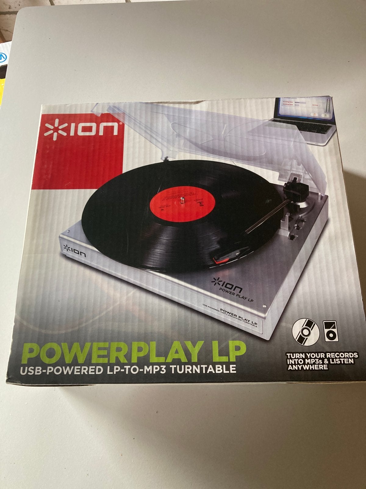 ION Power Play LP USB Platenspeler - Nieuw in doos, Overige merken, Nieuw, Ophalen of Verzenden, USB-aansluiting