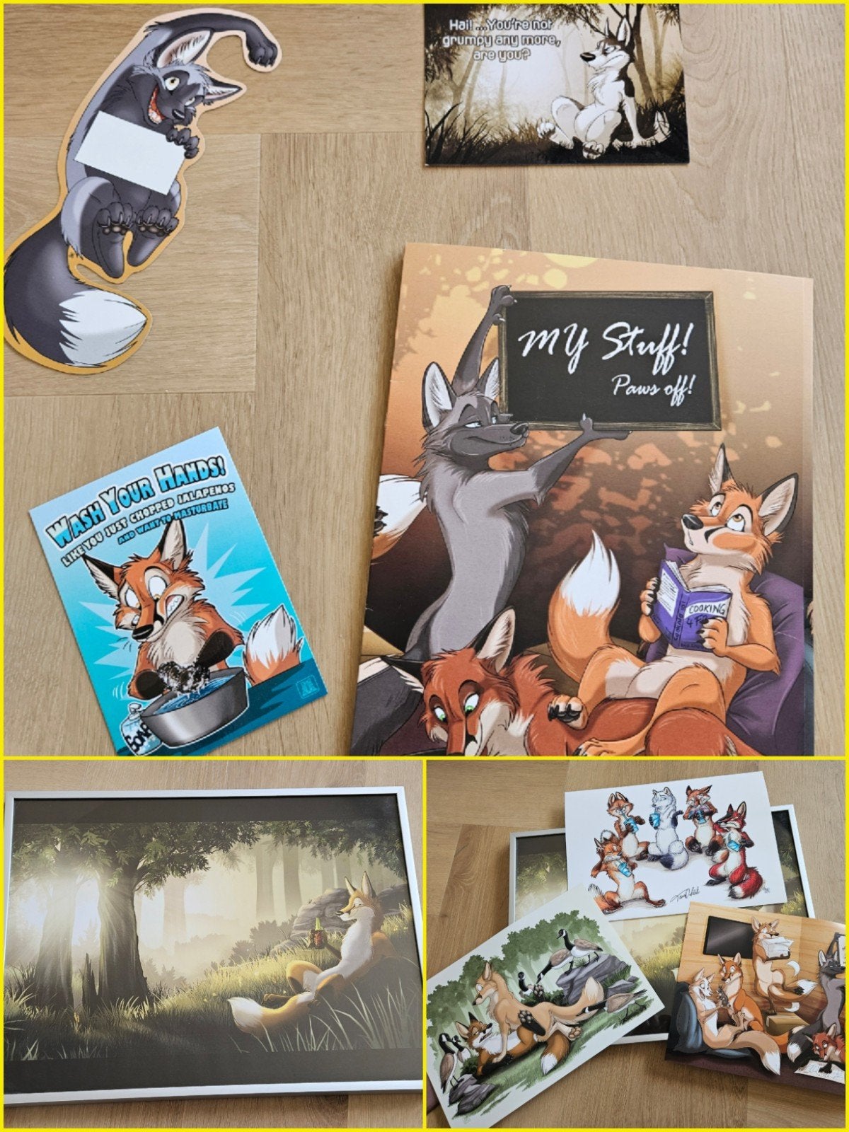 Furry kunstcollectie: posters, deurhanger, kaarten, Ophalen of Verzenden, Zo goed als nieuw, Diverse, Wereld overig