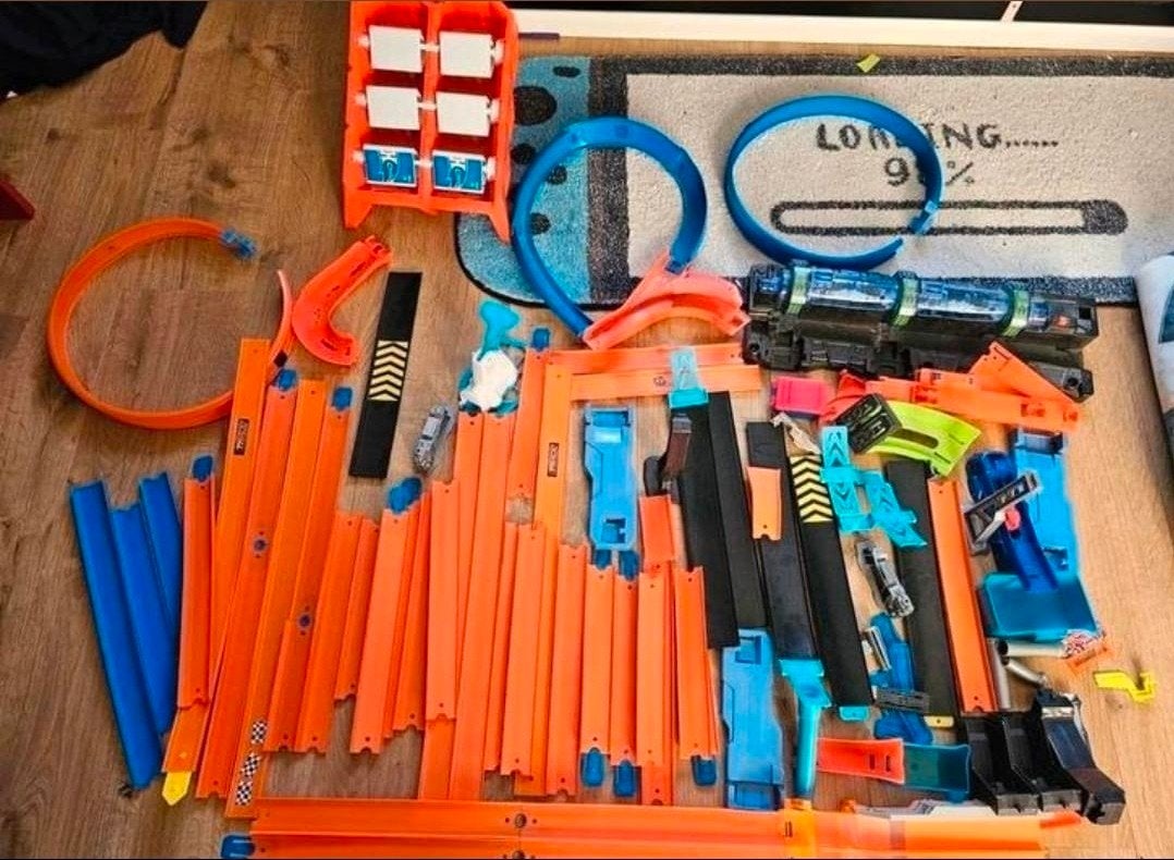 Grote partij Hot Wheels banen, loopings en accessoires, Ophalen, Gebruikt, Overige merken
