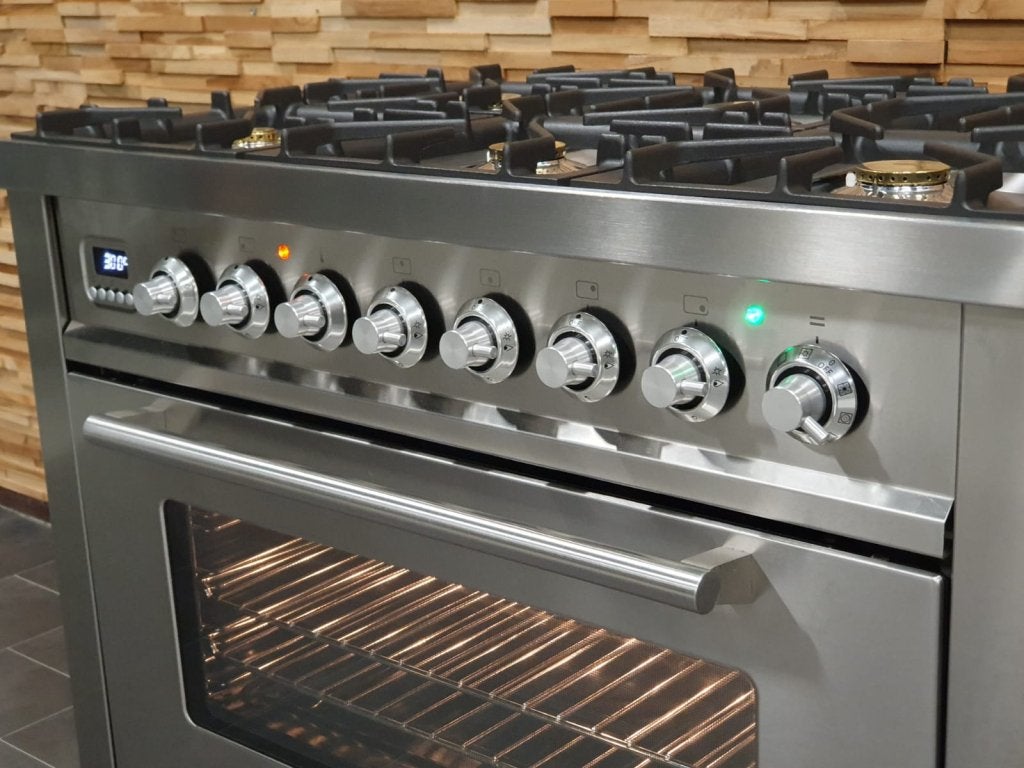 Boretti Fornuis 90cm rvs + rvs 1 300 oven 6 pits, Niet ingevuld, 60 cm of meer, Niet ingevuld, Ophalen of Verzenden