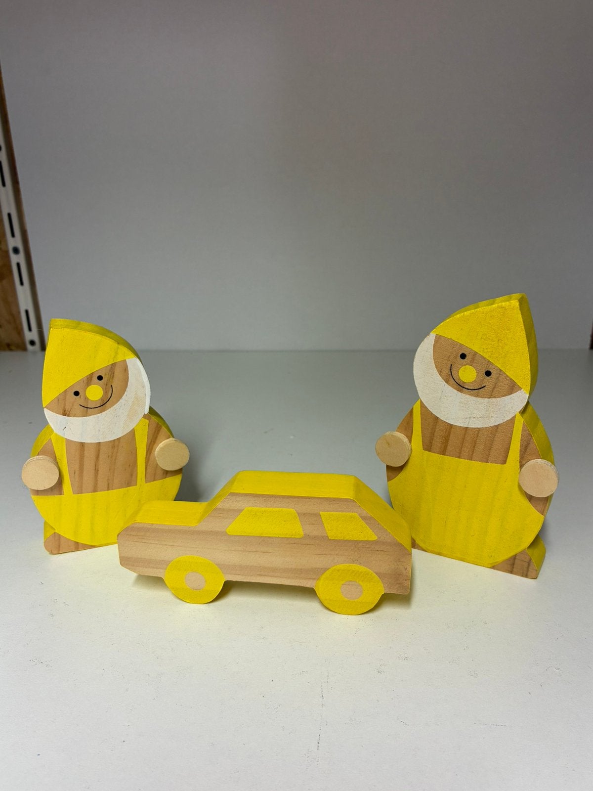 2 Houten Kabouters en een Auto Decoratie  Nieuw!, Ophalen of Verzenden, Nieuw, Overige typen