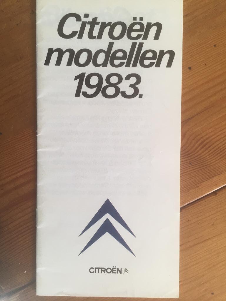 Folder van Citroën modellen 1983, Ophalen of Verzenden, Nieuw, Citroën