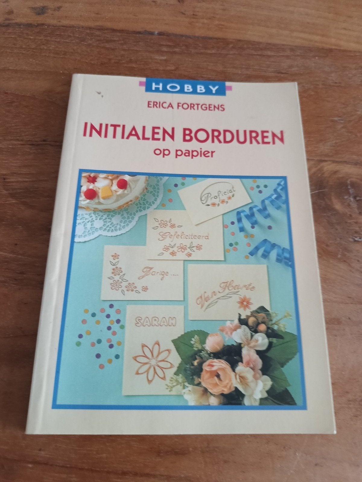 E. Fortgens - Initialen borduren op papier, Ophalen of Verzenden, Zo goed als nieuw, E. Fortgens