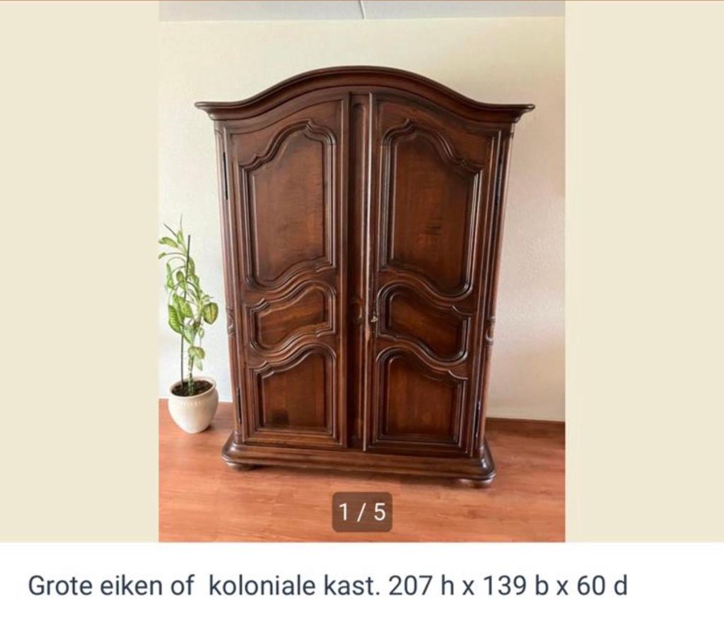 Antieke houten kast, Ophalen of Verzenden