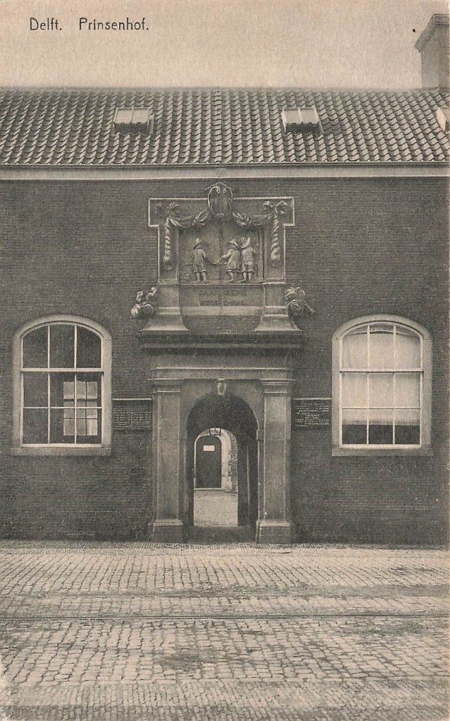 Delft, Prinsenhof, Ophalen of Verzenden, 1920 tot 1940, Gelopen, Zuid-Holland