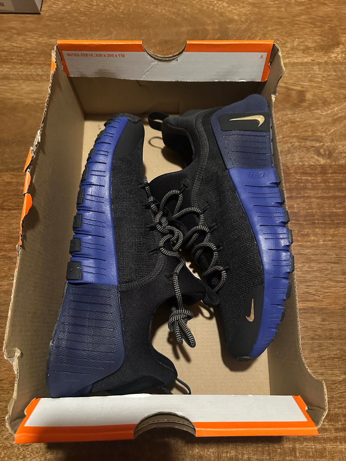 Nike Free Metcon 6 AMP - Zwart/Blauw Sportschoenen, Nieuw, Ophalen of Verzenden, Sportschoenen, Zwart