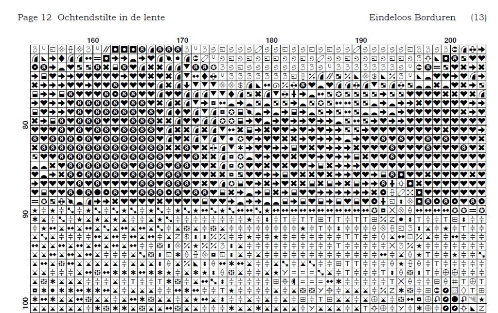 Borduurpatroon: Ochtendstilte in de lente, Zwolle, Patroon, Verzenden, Eindeloos Borduren