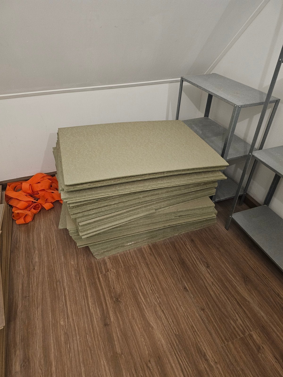 Groene ondervloer platen 5mm (ca. 35m² + zaagstukken), Ophalen of Verzenden, Gebruikt, Overige materialen, Minder dan 20 mm