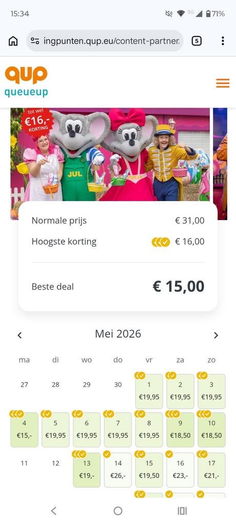 8 kortingscodes voor Julianatoren 5.00 per stuk, Drie personen of meer, Ticket of Toegangskaart
