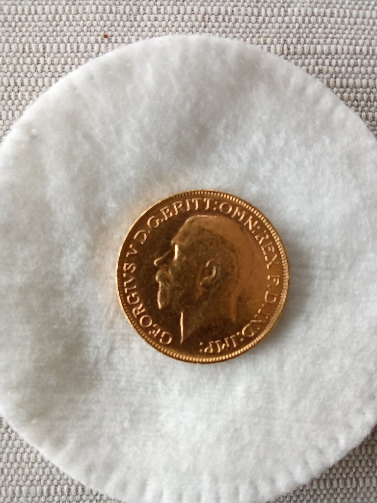 Britse Sovereign uit 1916 Koning George V (Goudmunt), Postzegels en Munten, Ophalen of Verzenden, Overige landen, Losse munt, Goud
