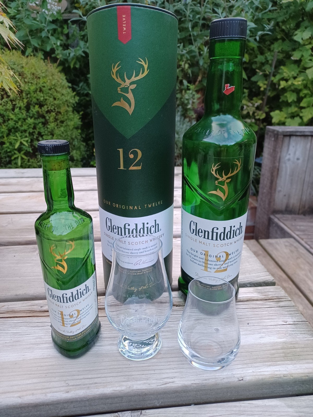 Whisky glaasjes/  set Glenfiddich, Ophalen of Verzenden, Zo goed als nieuw, Borrel- of Shotglas
