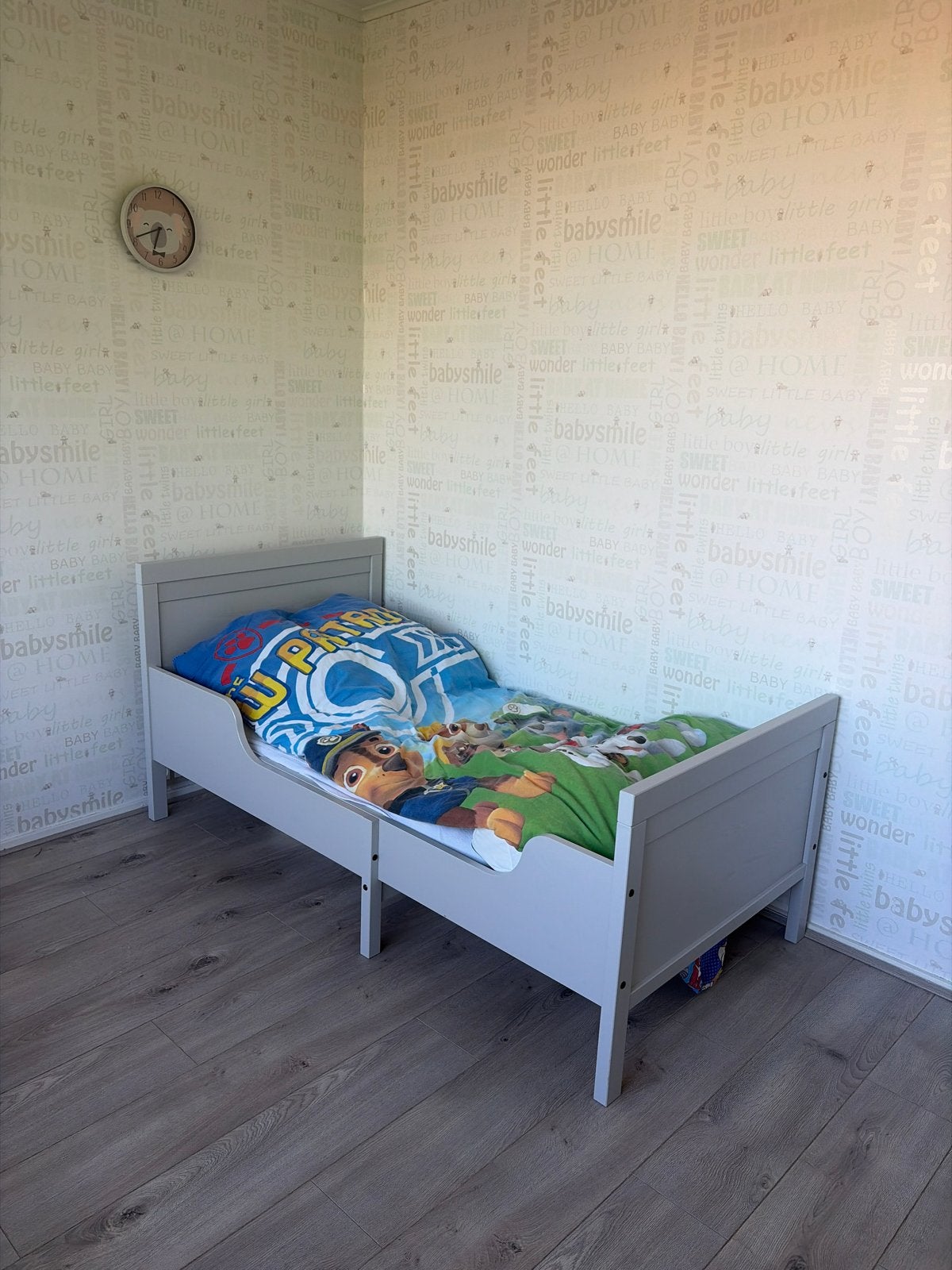 Kinderbed 87x170 cm - Grijs, Ophalen, Gebruikt, 160 tot 180 cm, 85 tot 100 cm