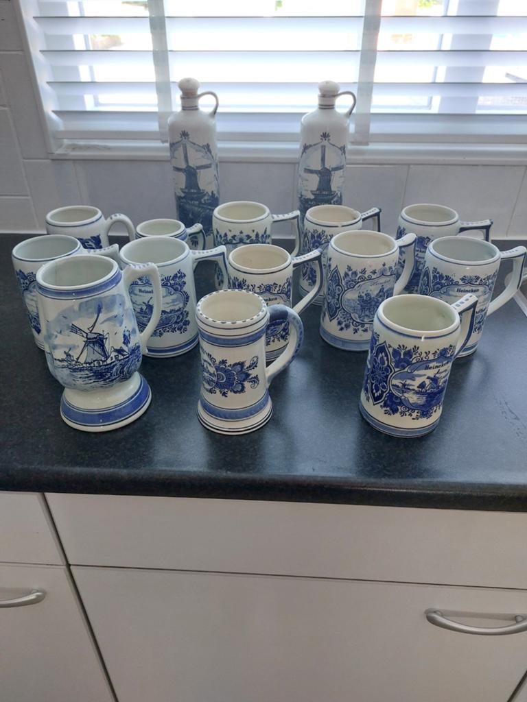 Delfs Blauwe Bier Mokken., Ophalen of Verzenden