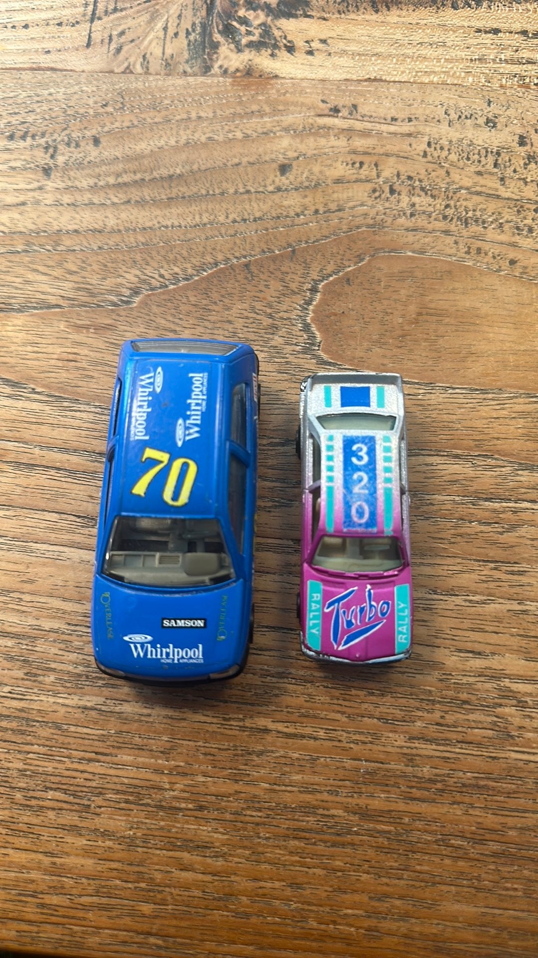 2x mini speelgoedautos - Turbo Rally & Ford Whirlpool, Ophalen of Verzenden, Gebruikt