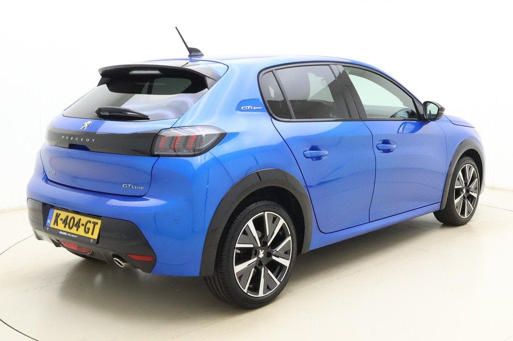 Peugeot 208 1.2 Turbo GT-Line 100 Pk | Cruise Control | Clim, Gebruikt, Euro 6, Blauw, Leder en Stof
