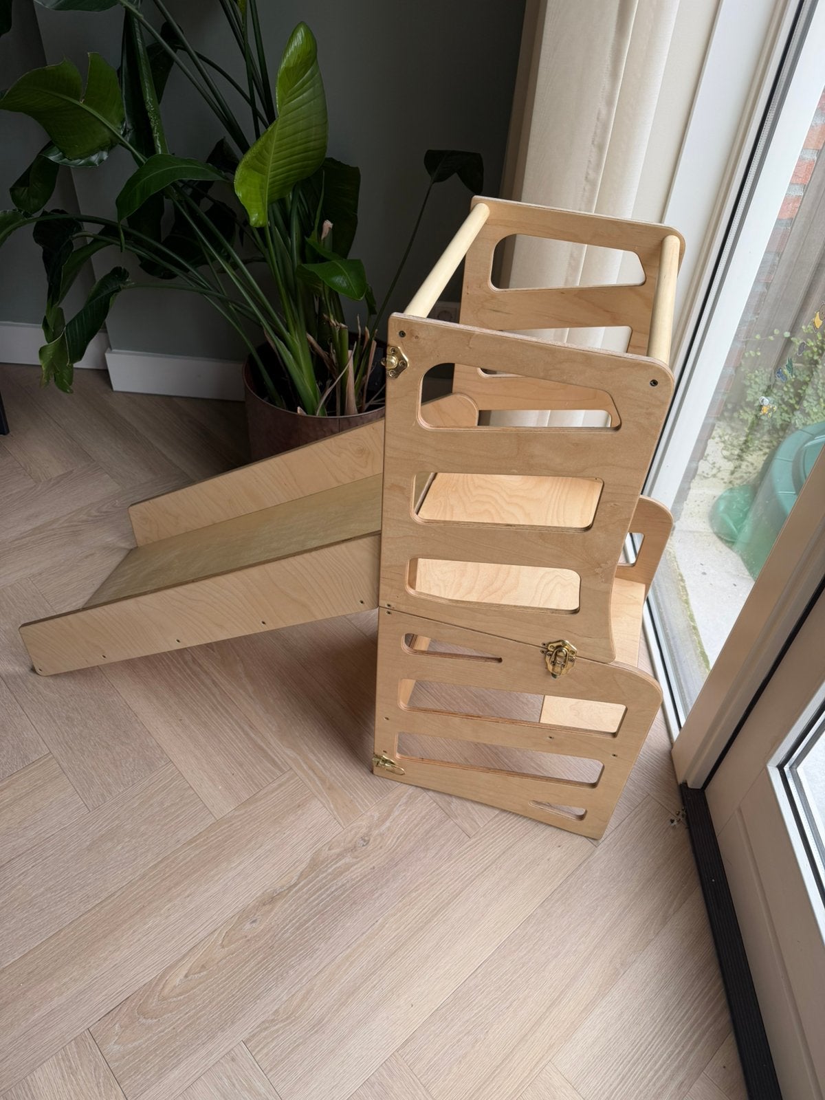 Modulair kidsmeubel: keukenkruk, bureau, glijbaan, Ophalen, Gebruikt