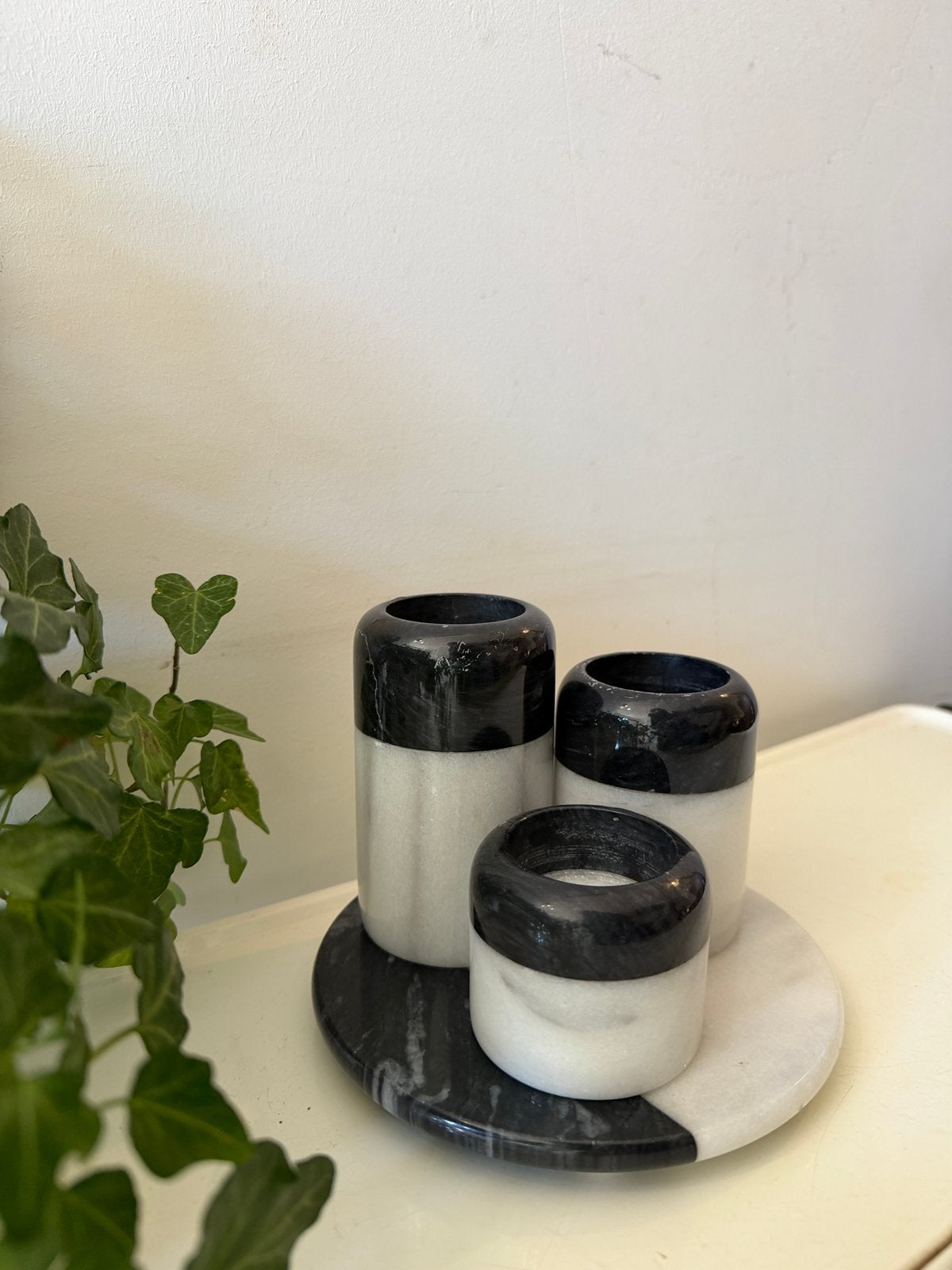 Onyx waxinelichthouders jaren 70s/80s, Ophalen of Verzenden
