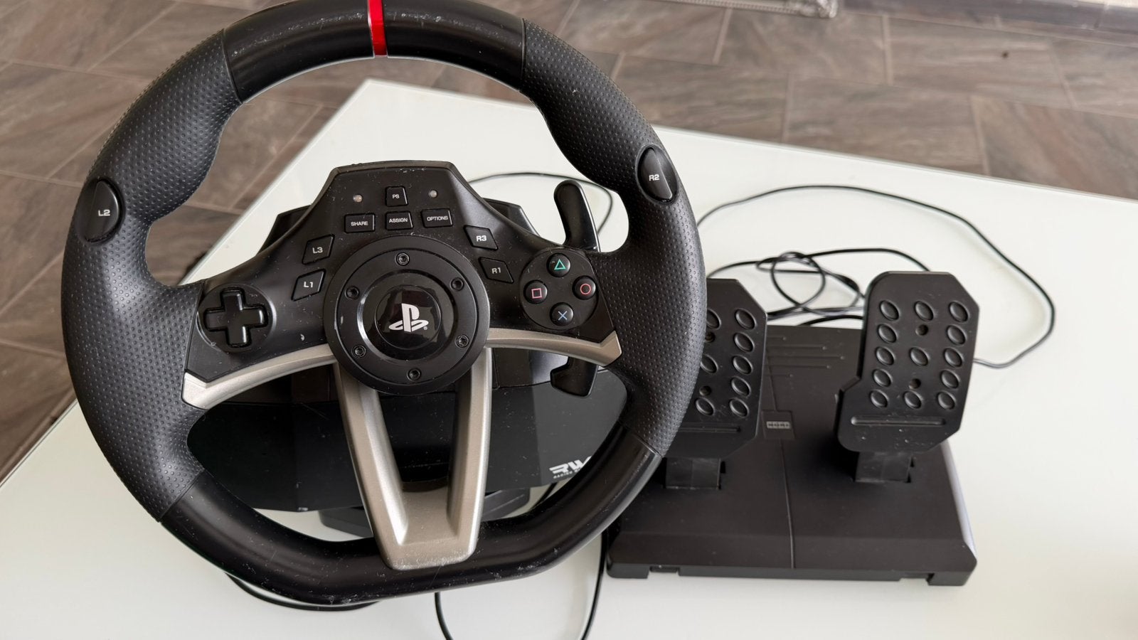PlayStation Racing Stuurwiel + Pedalen, Spelcomputers en Games, Ophalen, Gebruikt, Stuur of Pedalen, PlayStation 4