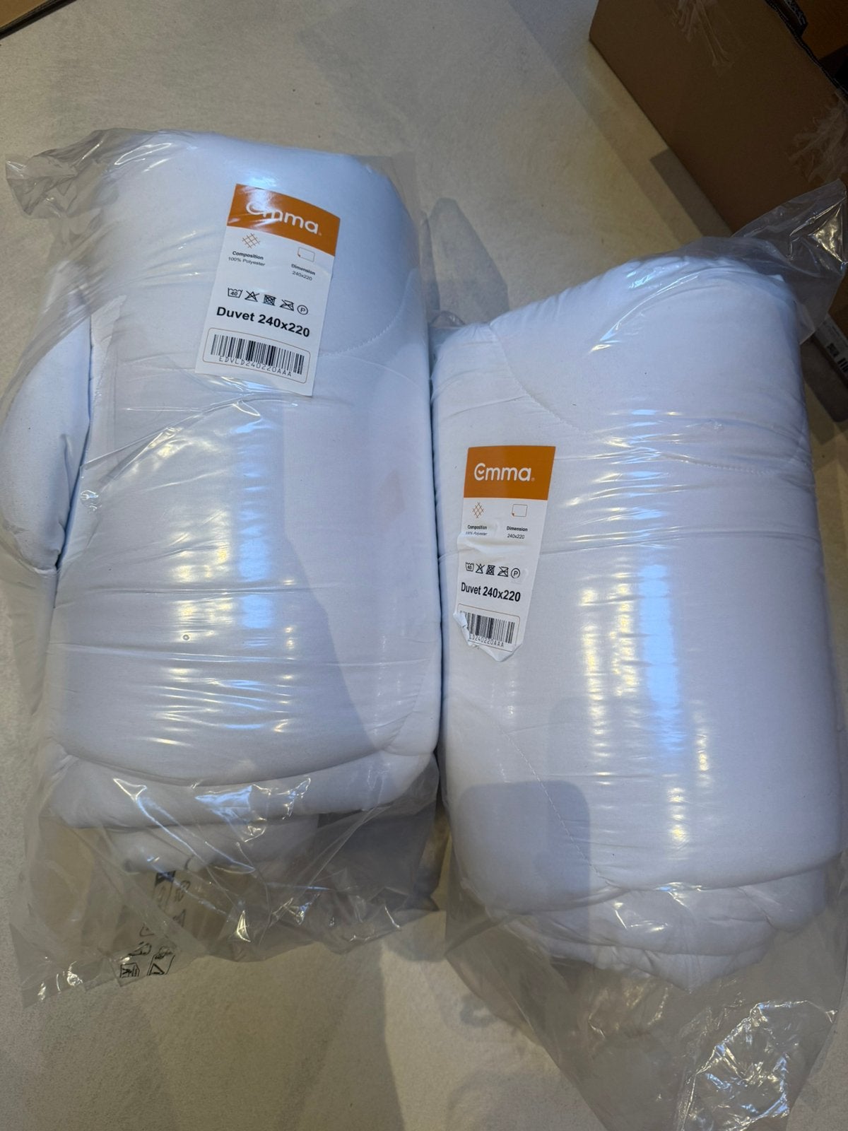 Twee keer NIEUW Emma Sleep dekbed 240x220 (ook los te koop), Lits-jumeaux, Wit, Nieuw, Ophalen of Verzenden