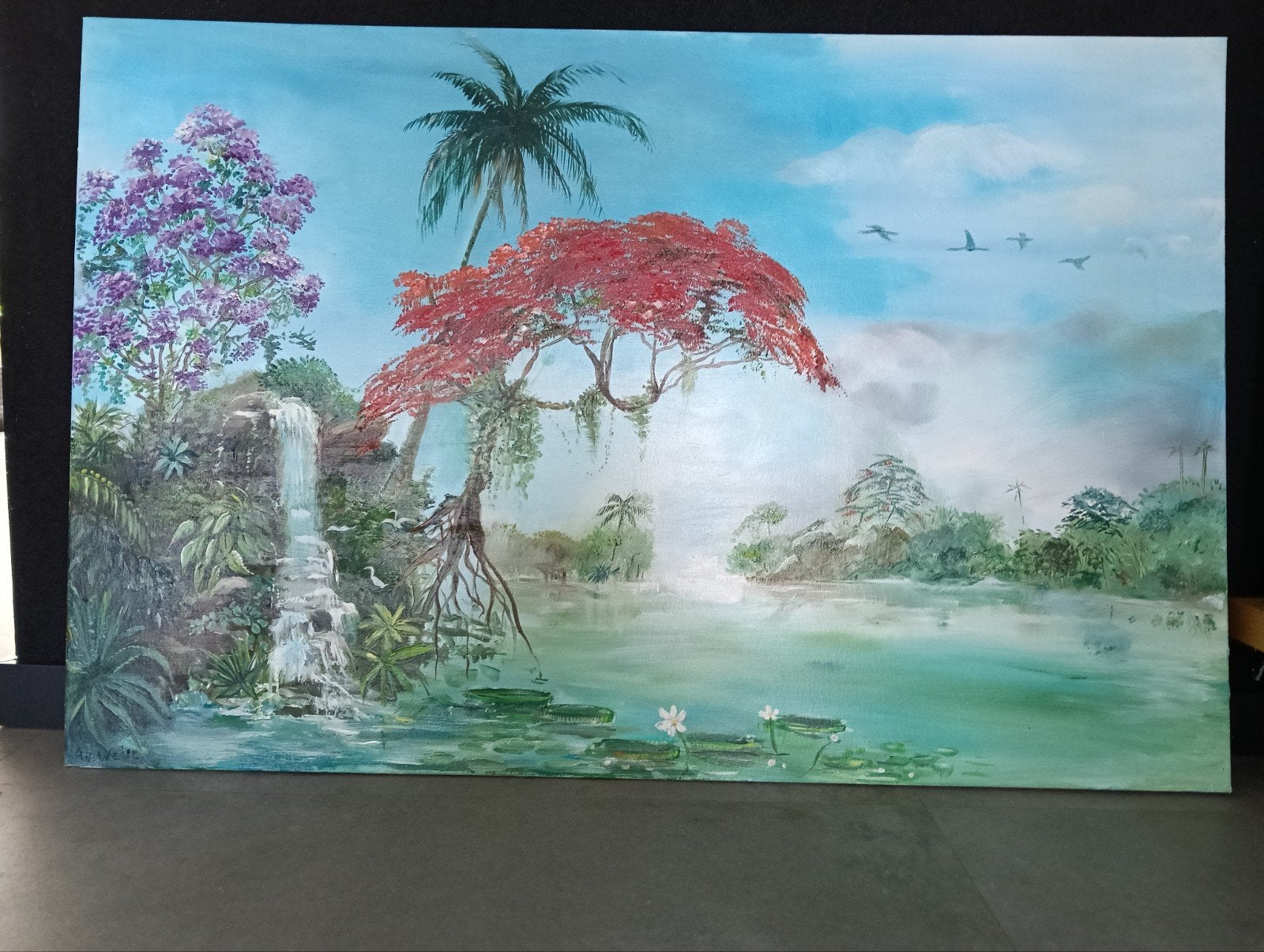 Schilderij Anna van welie   116x75, Ophalen