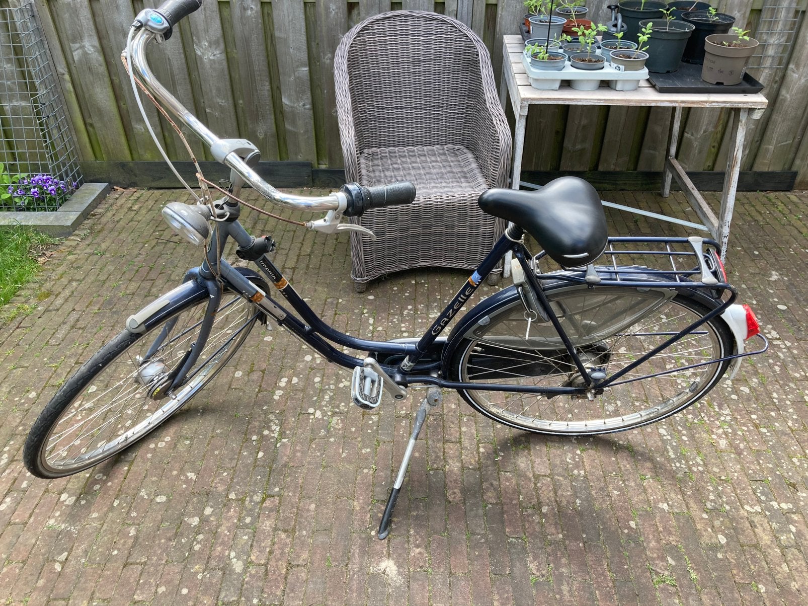 Tekoop Dames fiets Gazelle impala, Fietsen en Brommers, Ophalen, Versnellingen, 56 cm of meer, Zo goed als nieuw