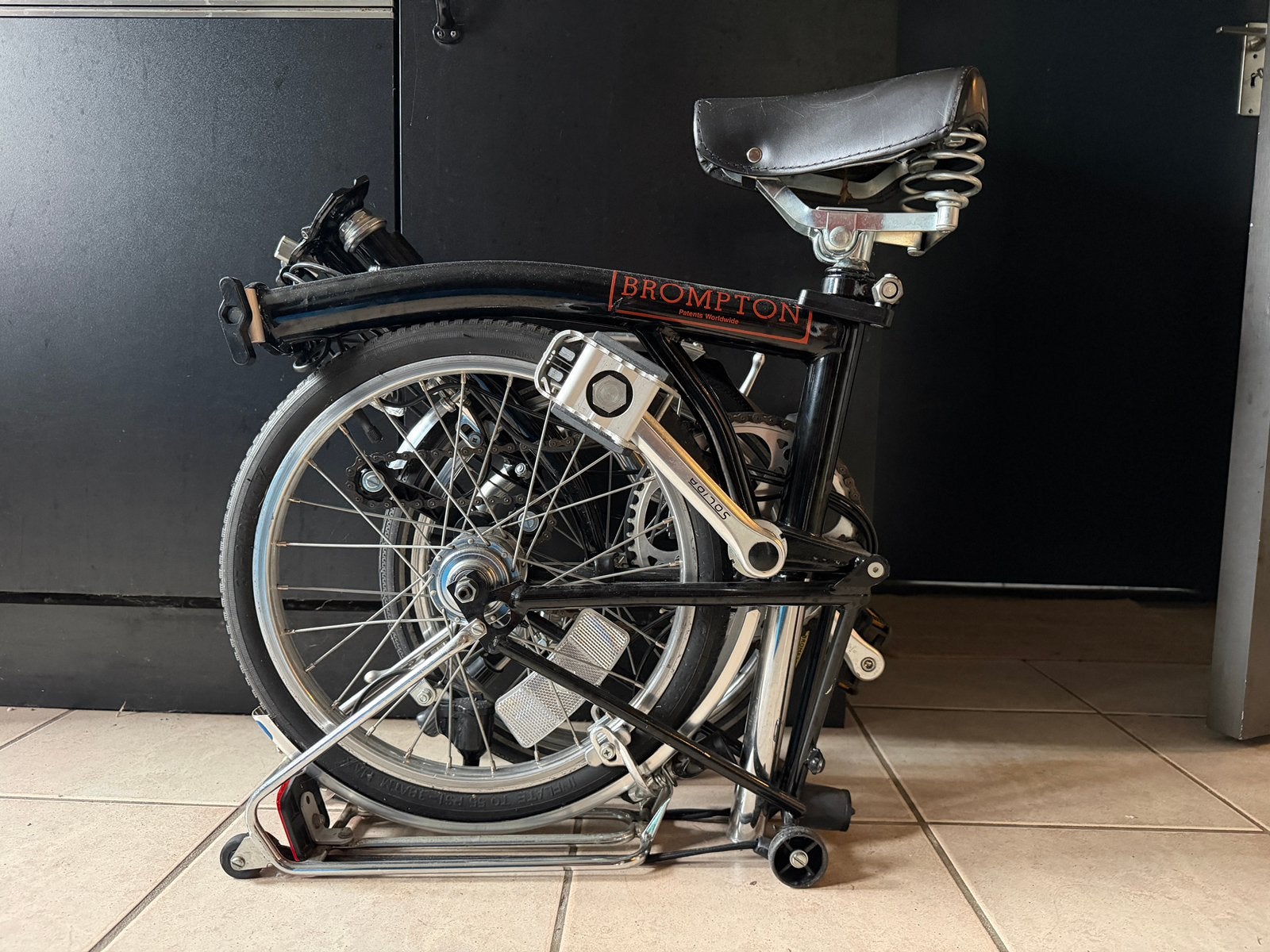 Brompton vouwfiets - Zwart, 3 versnellingen, Ophalen, Gebruikt, Totaal opvouwbaar, Brompton