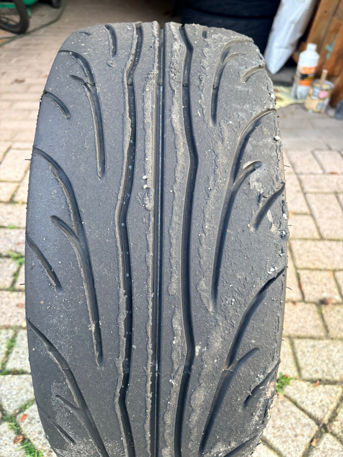 Semi Slicks banden 225/40/18 met velg, Ophalen, 18 inch, Gebruikt, Banden en Velgen