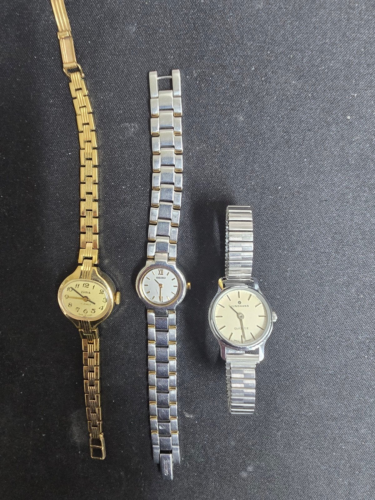Drie vintage dameshorloges, Ophalen of Verzenden, Gebruikt, Staal, Overige merken
