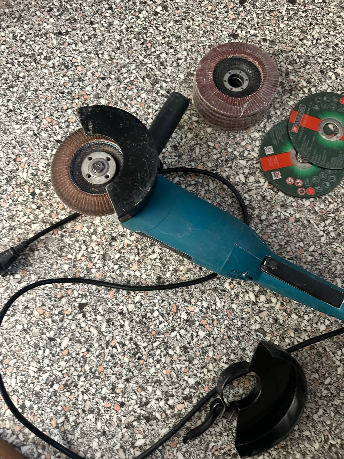 GAMMA Haakse slijper HS-125 met accessoires, Ophalen, Gebruikt, 1000 watt of meer, Haakse handslijpmachine