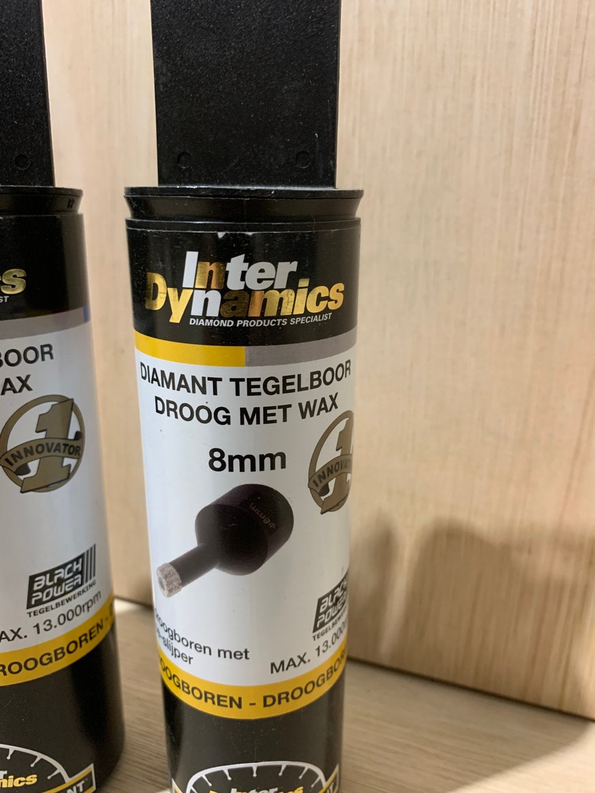 InterDynamics Tegelboor met Wax – M8 / M10 / M12 – NIEUW –, Doe-het-zelf en Verbouw, Gereedschap | Slijpmachines, Nieuw, Haakse handslijpmachine