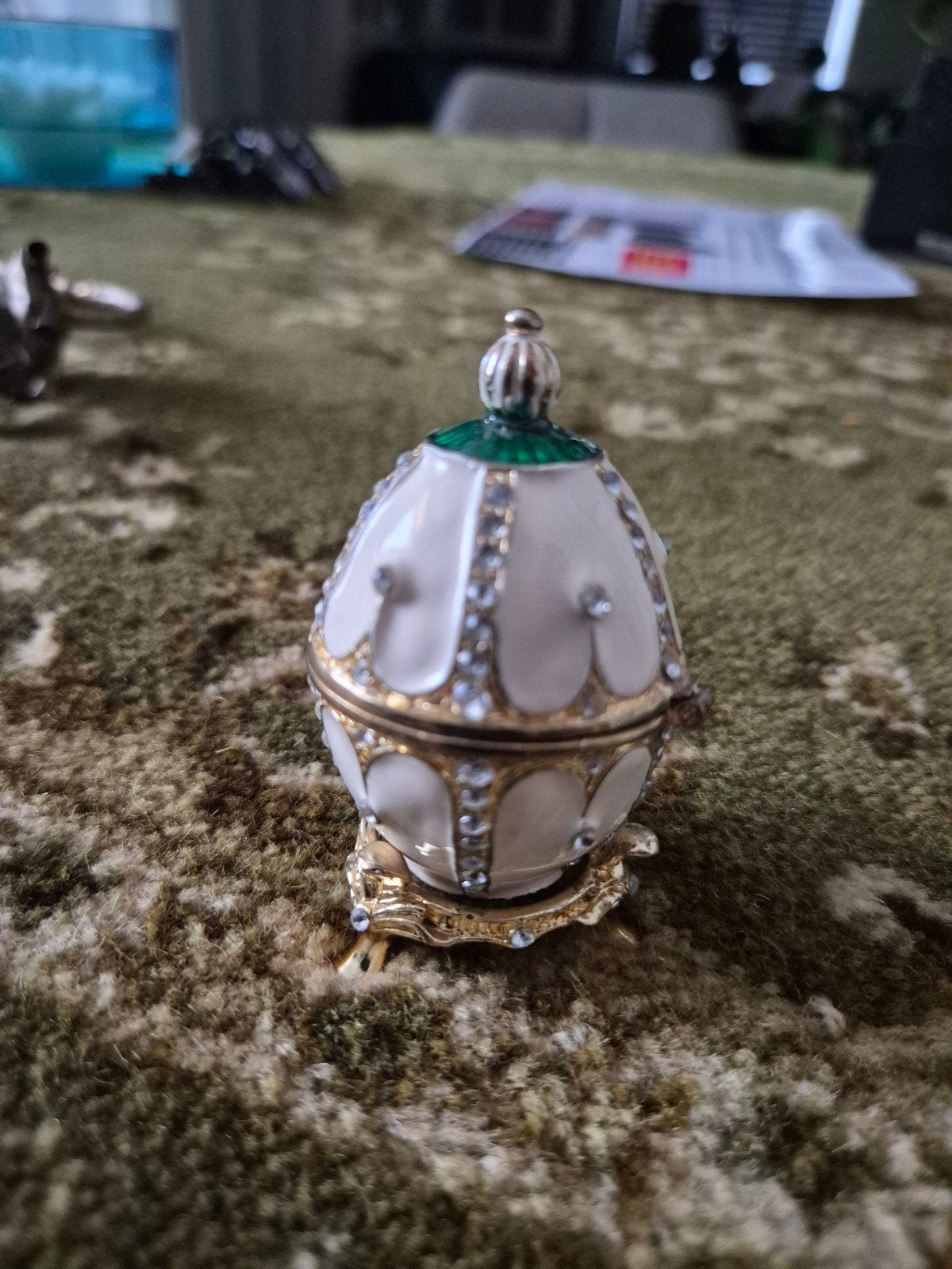 Decoratieve Fabergé-stijl ei snuifdoosje, Ophalen of Verzenden