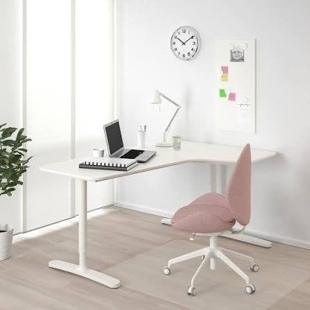 Ikea Bekant hoek bureau wit (rechts) 160cm breed, Ophalen, Gebruikt, 110 cm, 160 cm