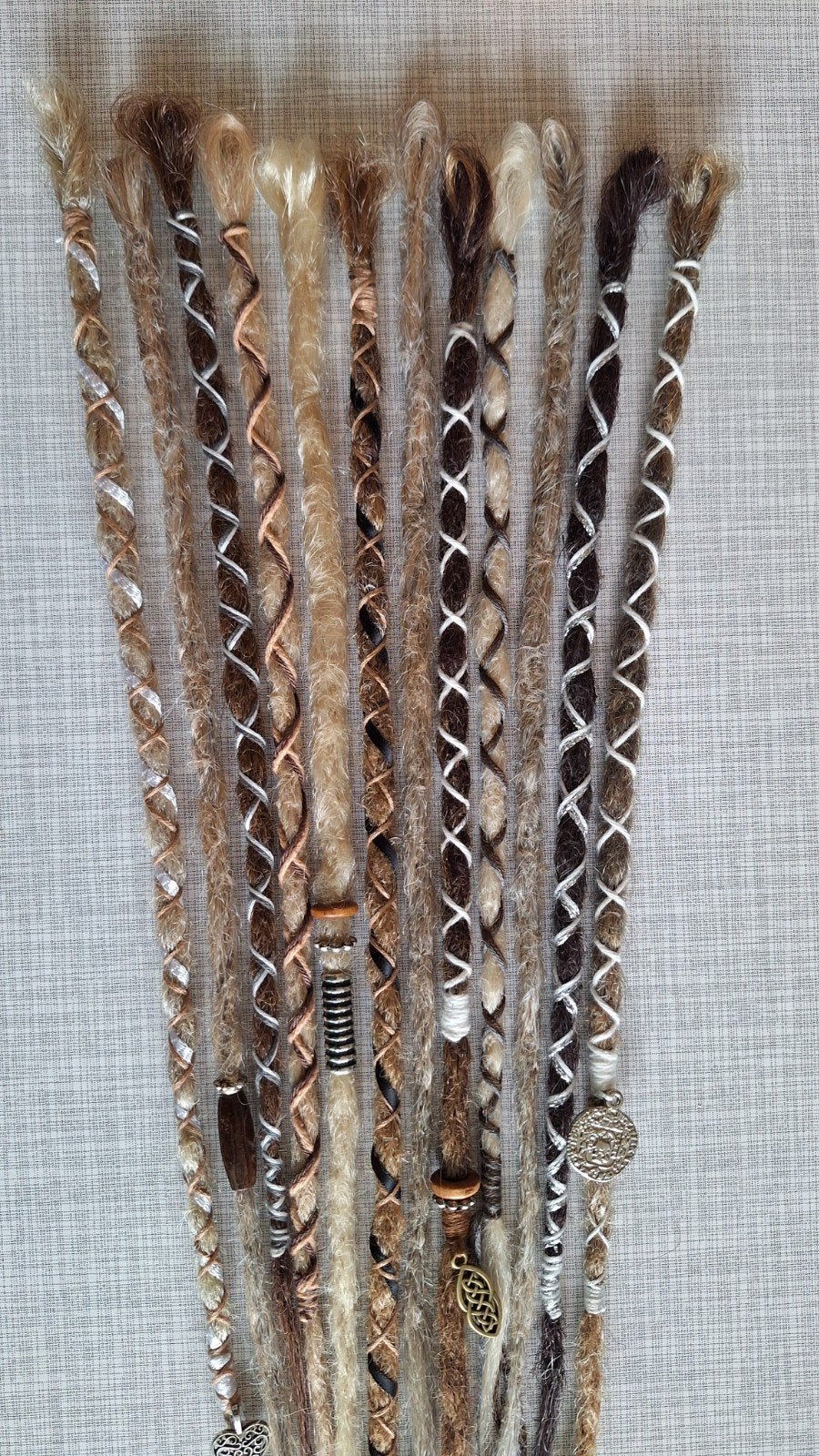 synthetische dreads locks singel end gedeeltelijk set blond, Ophalen of Verzenden, Nieuw, Pruik of Haarverlenging