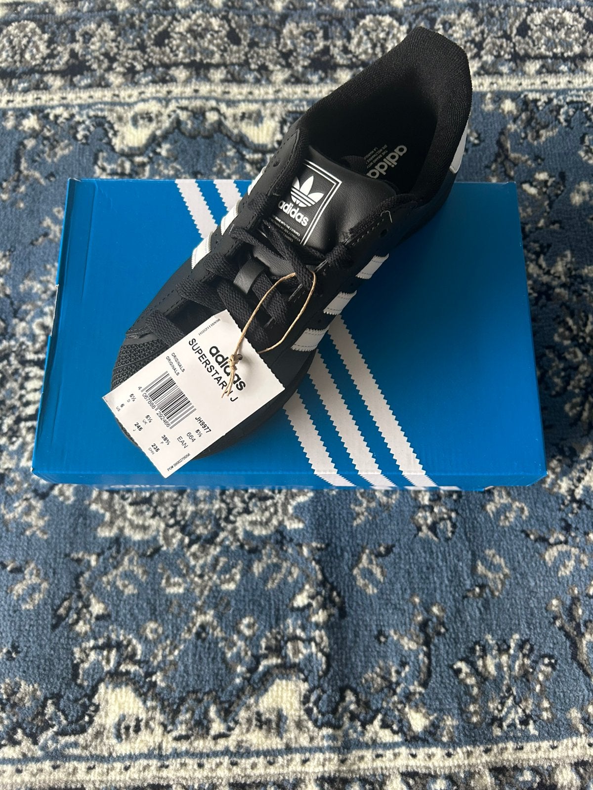 Adidas Superstar II zwart/wit gestreept maat 38 2/3 Nieuw, -, Zwart, -, Nieuw