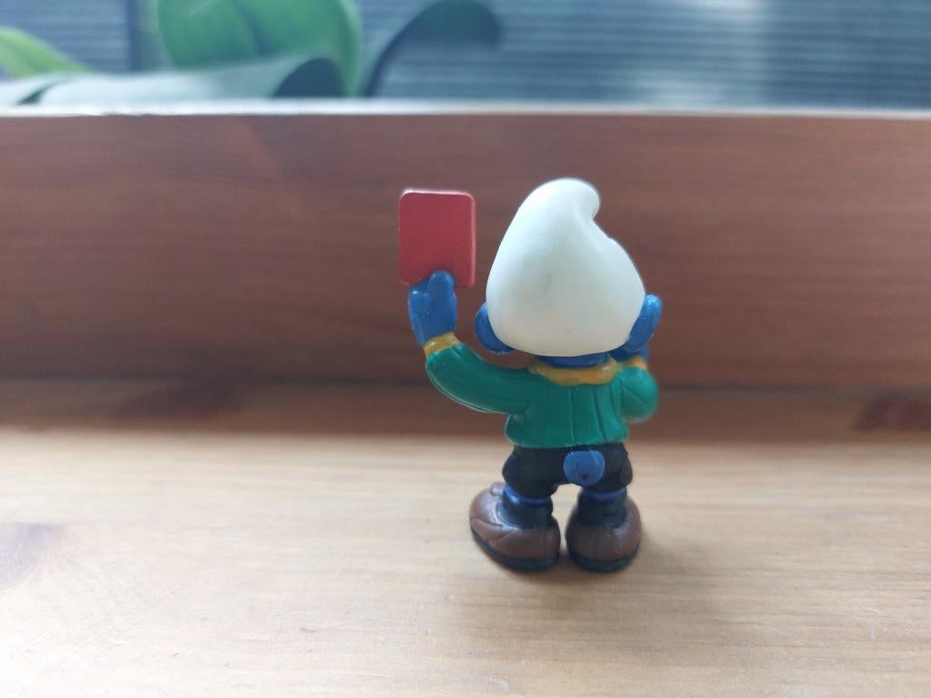 Scheidsrechter smurf met rode kaart 20472 De Smurfen, Ophalen of Verzenden