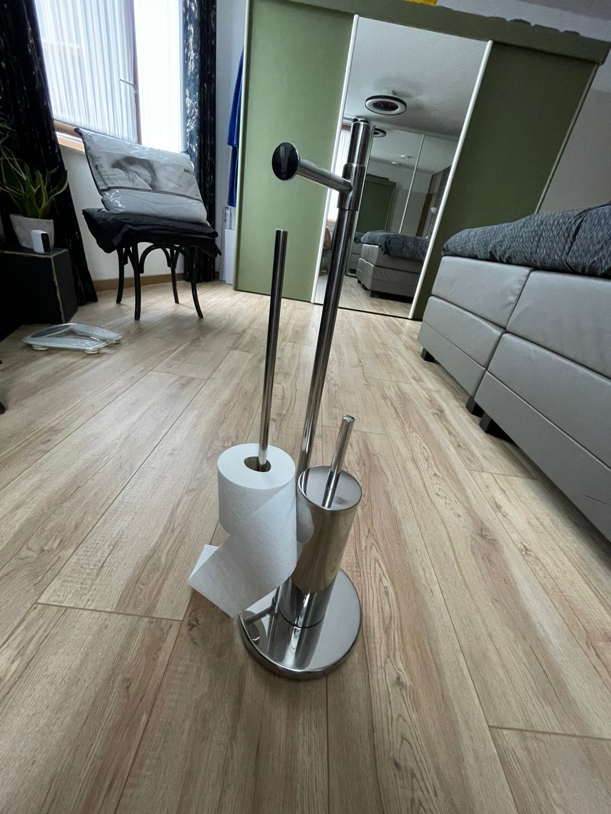 Toilet butler, Huis en Inrichting, Badkamer | Badtextiel en Accessoires, Overige merken, Zo goed als nieuw, Zilver, Ophalen