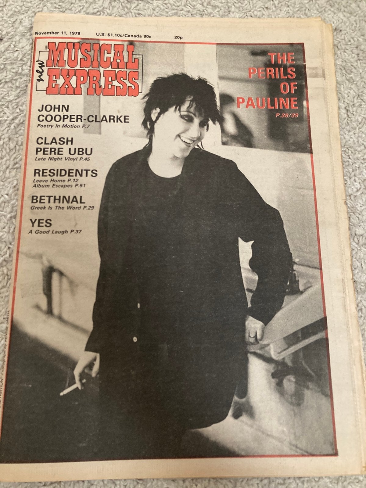 NME 1978 YES John Cooper Clarke BISHOPS Dan Hartman PAULINE, Boeken, Ophalen of Verzenden, Gelezen, Muziek, Film of Tv