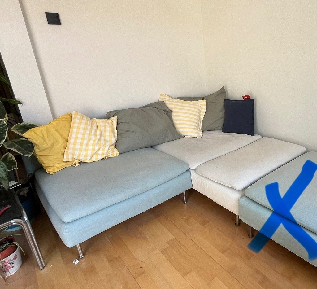 Ikea soderhamn bank, Huis en Inrichting, Banken | Bankstellen, Ophalen, Gebruikt, Hoekbank, Driepersoons