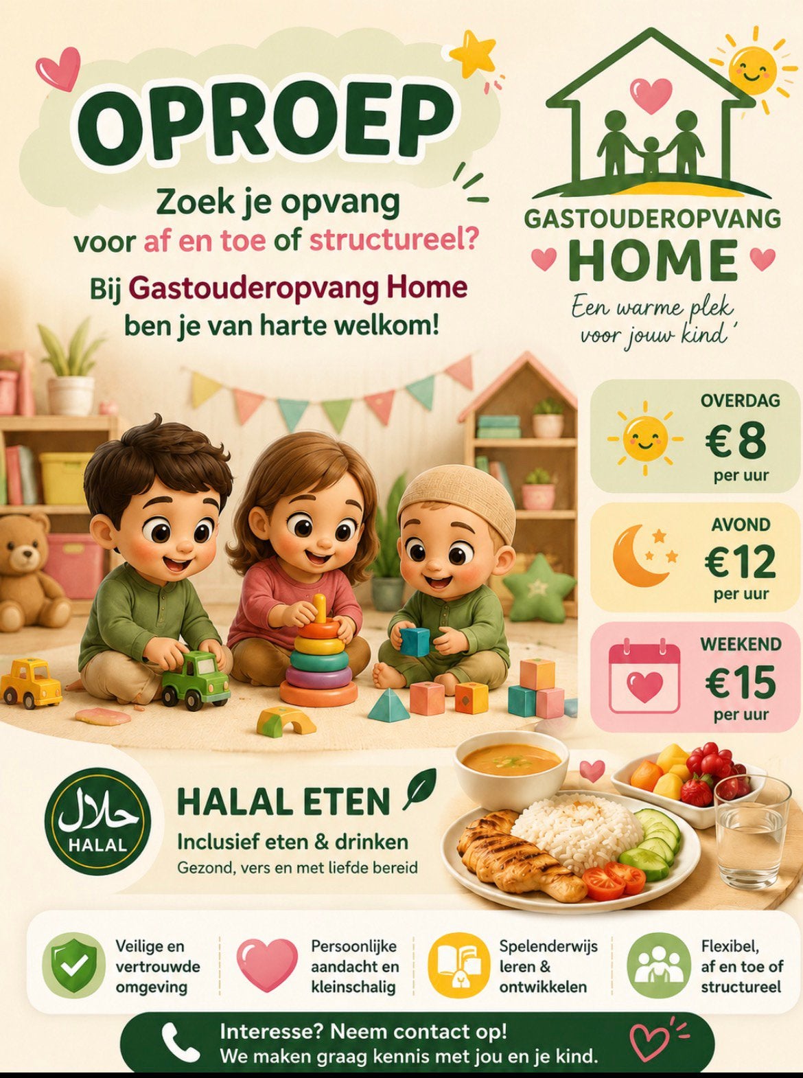 Flexibele  erkende Kleinschalige opvang, Diensten en Vakmensen, Oppas en Kinderopvang, Gastouders