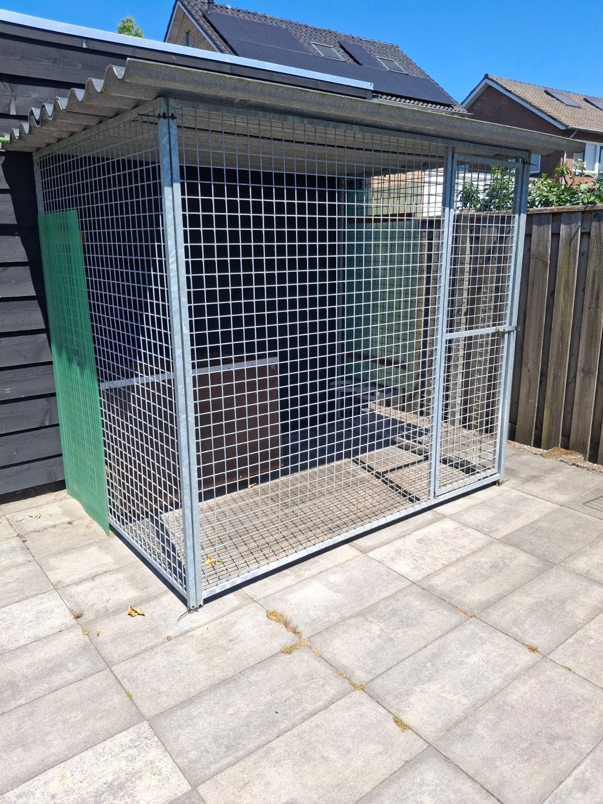Complete buitenren/ kennel met nachthok, Dieren en Toebehoren, Hondenhokken, Ophalen, Hondenkennel, 100 cm of meer, 110 cm of meer