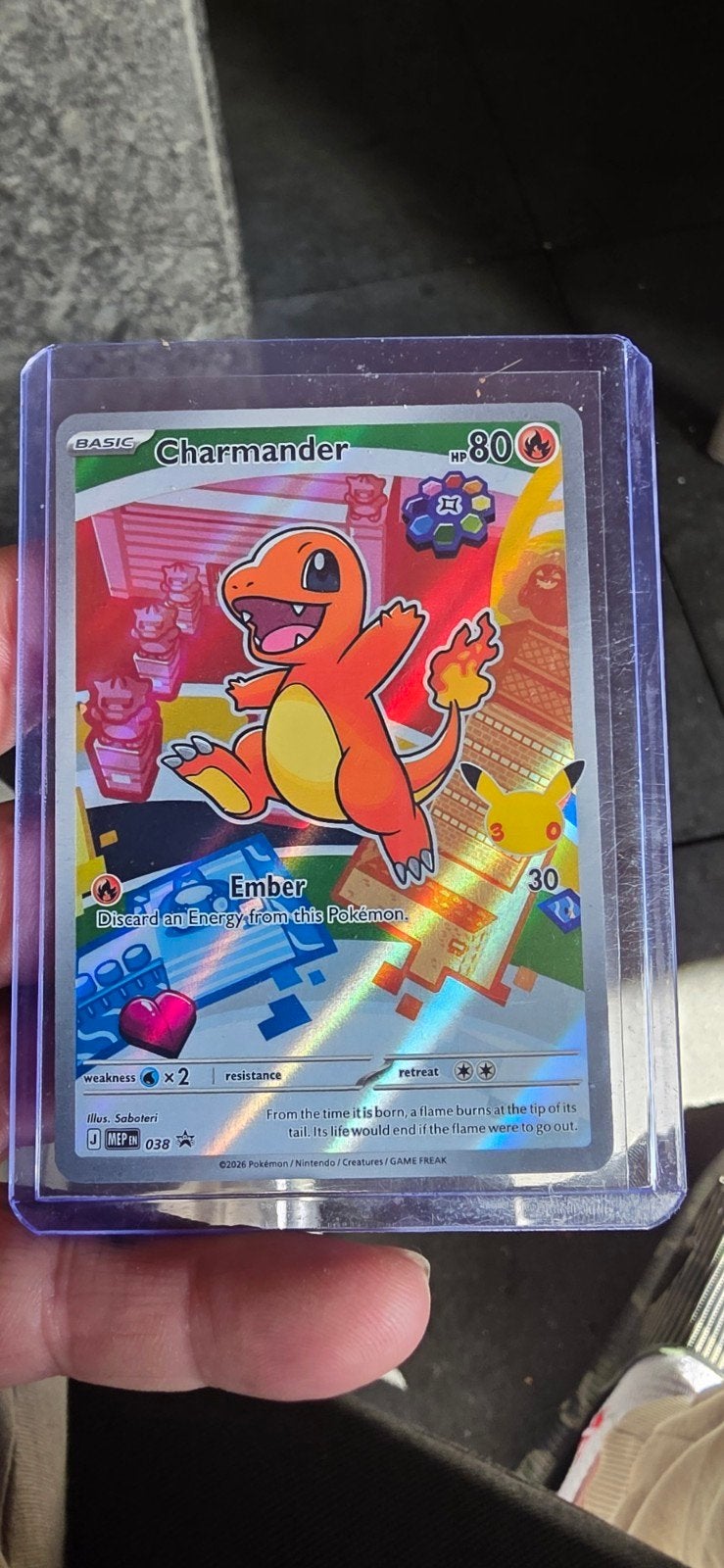 Charmander Pokémon kaart - Celebrations Classic Collection, Ophalen of Verzenden, Zo goed als nieuw, Losse kaart, Foil