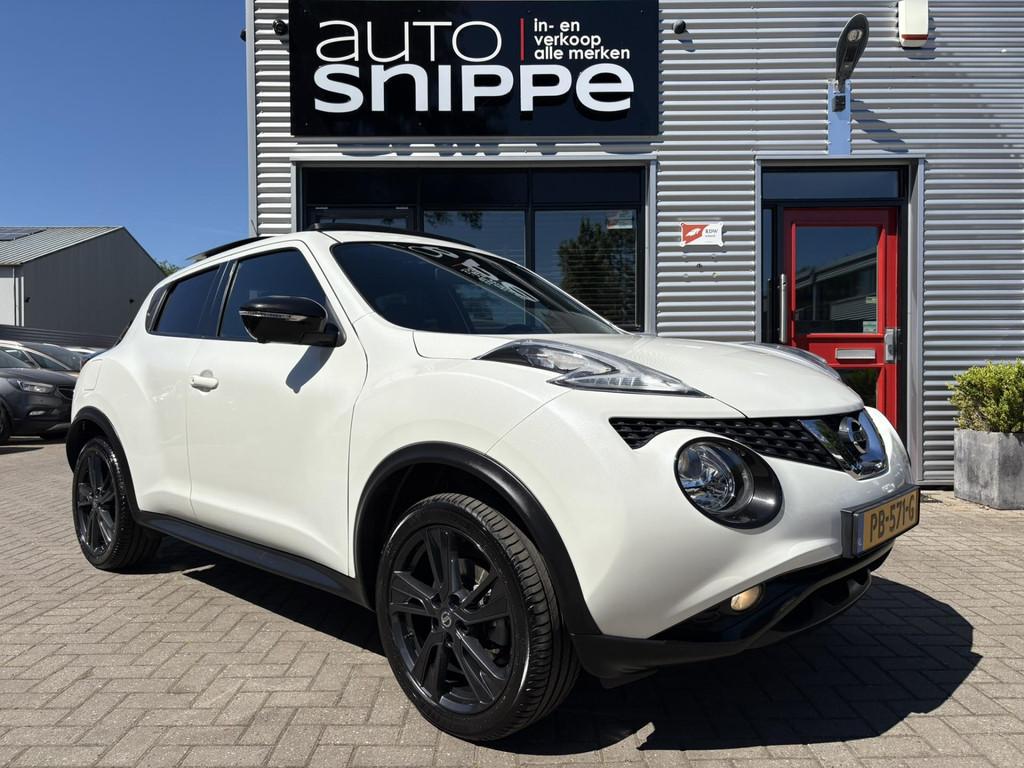 Nissan Juke 1.6 DIG-T Tekna -190 PK-VOLLEDER-OPEN DAK-360 CA, Voorwielaandrijving, 1618 cc, Gebruikt, Wit